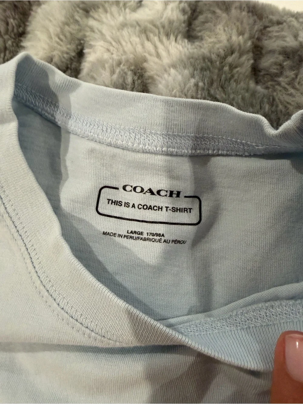 Coach Light Blue Logo Short Sleeve Tee